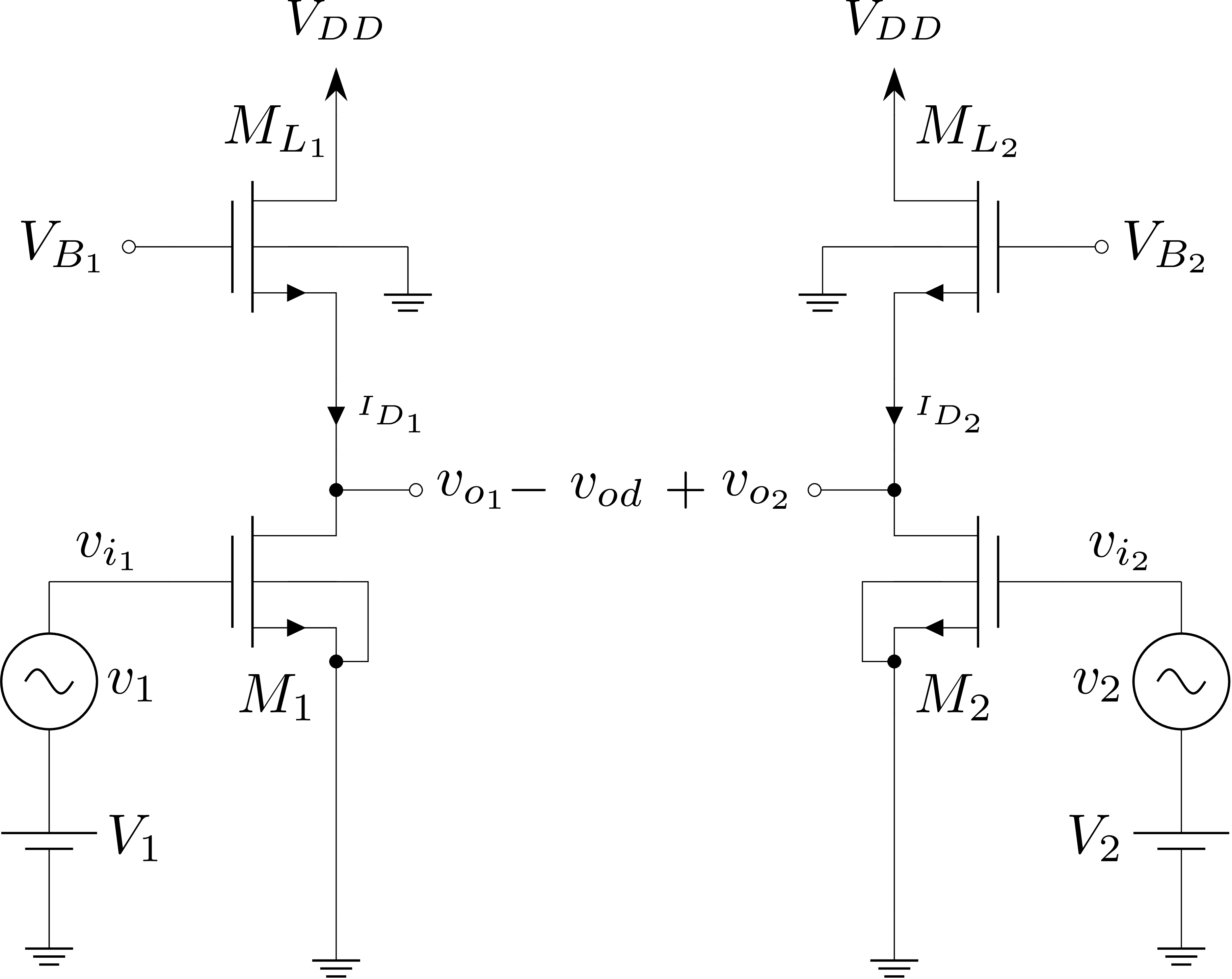 Amplificador diferencial com carga ativa - Polarização separada.